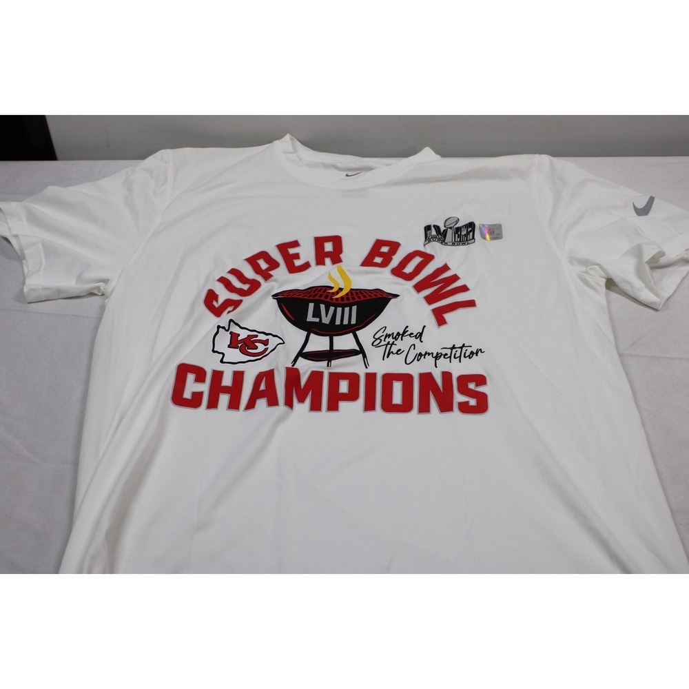 Nike Super Bowl 58 Kansas City Chiefs Smoked the Competition TShirt Dri Fit SZ L